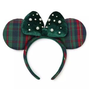 Plaid Disney Ears Headband with Bow